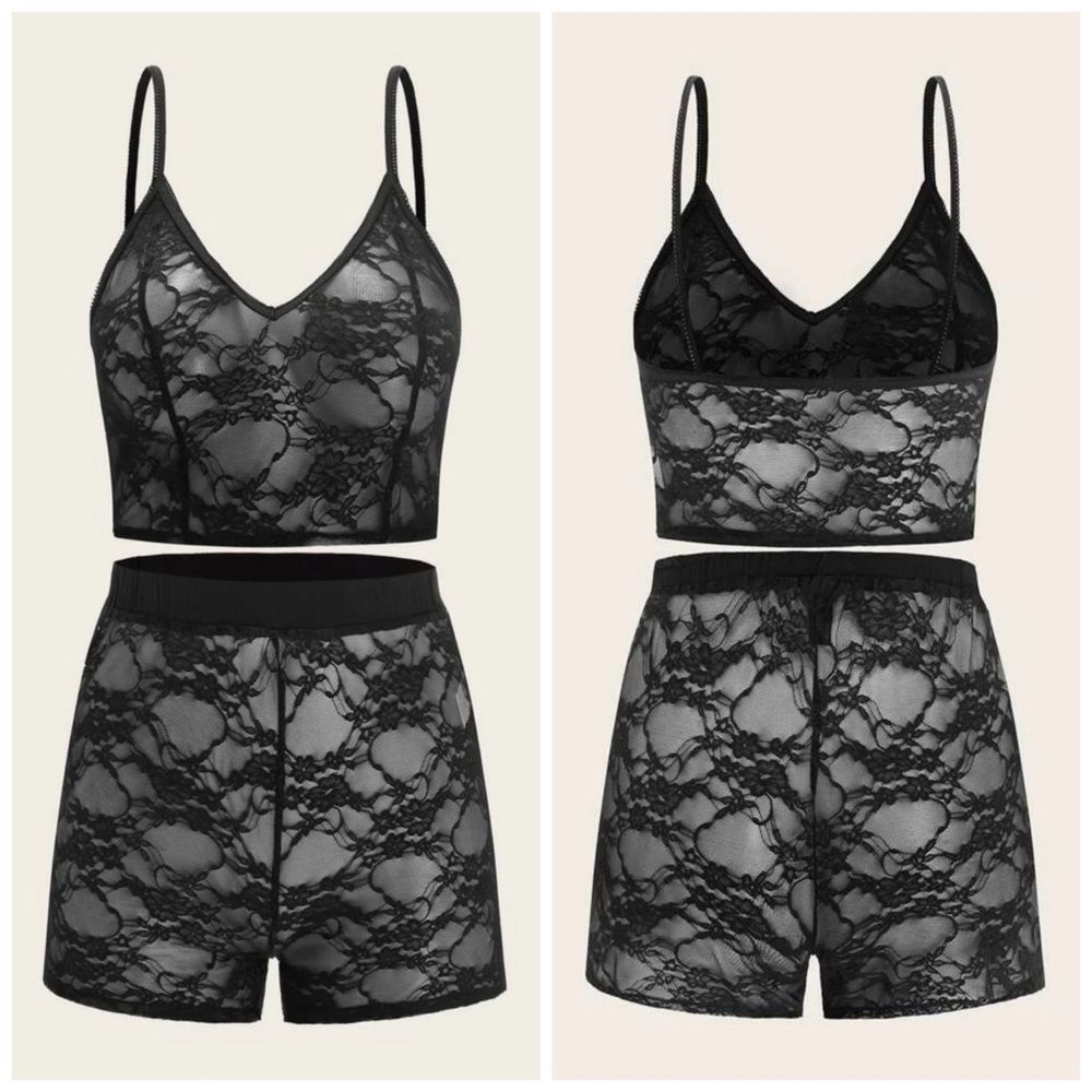 𝅺LACE Cami & Short Sleep Set